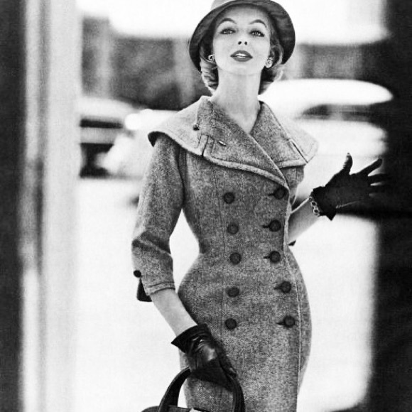 1950s Collared Wool Dress - Picture 4 of 4